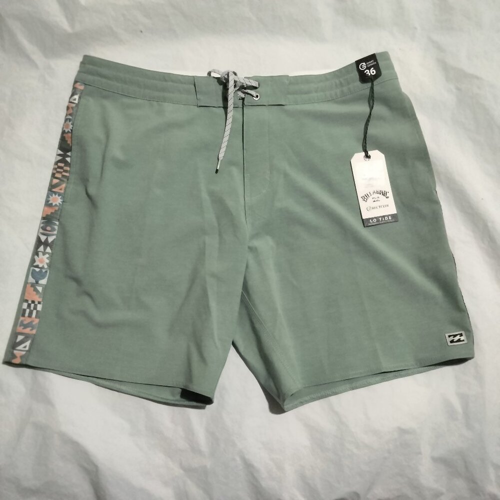 Billabong Tribong Pro Board Shorts 9" Mens Size 36 Swim Trunks Shorts Green $59